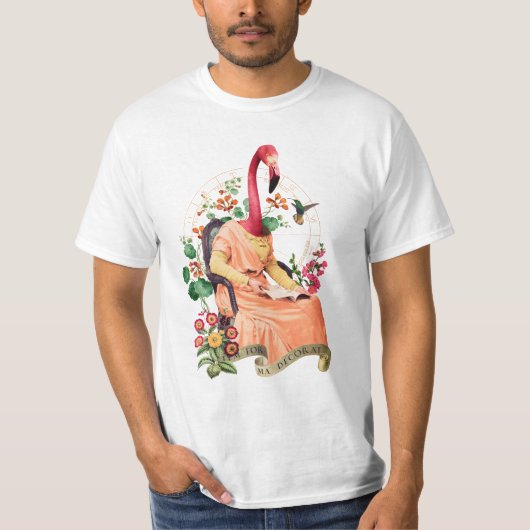 FLAMINGO FANCY DIER T-SHIRT (Voorkant)