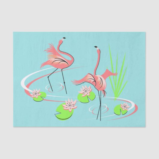 Flamingo Fandango Duo 2 tissuepapier (Voorkant)