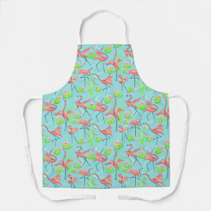 Flamingo Fandango herhaalt een klein patroonprofie Schort