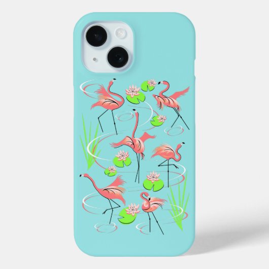 Flamingo Fandango iPhone hoesje (Achterkant)