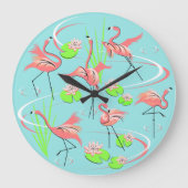 Flamingo Fandango klok rond (Voorkant)