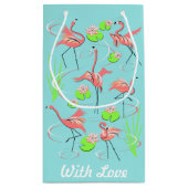 Flamingo Fandango met Love gift small bag Klein Cadeauzakje (Achterkant)