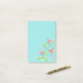 Flamingo Fandango Trio post-it noot verticaal Post-it® Notes (Op bureau)