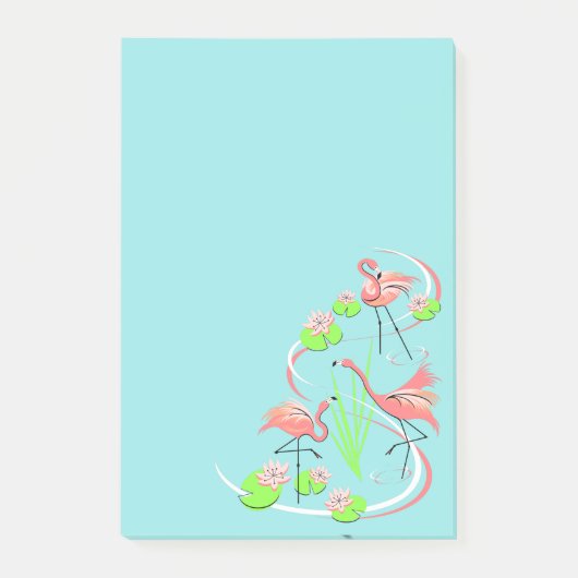 Flamingo Fandango Trio post-it noot verticaal Post-it® Notes (Voorkant)