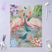 Flamingo Fantasy Bloemen & Vlinders Tissuepapier (Craft)