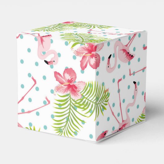 Flamingo Favor Box Bedankdoosjes (Achterkant)