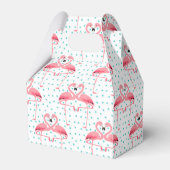 Flamingo Favor Box Bedankdoosjes (Voorkant Zijde)