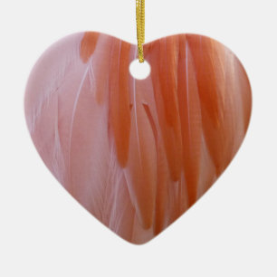Flamingo Feathers in Shades of Pink Keramisch Ornament