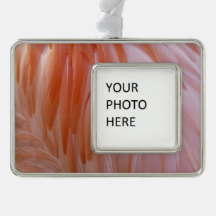 Flamingo Feathers in Shades of Pink Verzilverd Kader Ornament