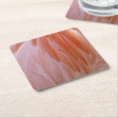 Flamingo Feathers in Shades of Pink Vierkante Kartonnen Onderzetter (Schuin)