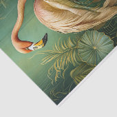 Flamingo Feathery Fijnmazig, Elegant Botanisch Tissuepapier (Detail)