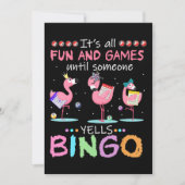 Flamingo | Flaming Bingo Funny Kaart (Voorkant)