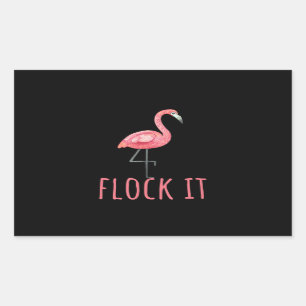 Flamingo Flamingo - Bloed het Rechthoekige Sticker