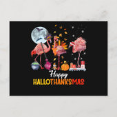 Flamingo|Flamingo Dankdag Halloween Kerstmis Uitnodiging Briefkaart (Voorkant)