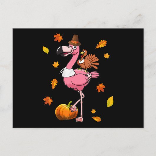 Flamingo | Flamingo Dankzegging Halloween Uitnodiging Briefkaart (Voorkant)