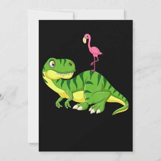 Flamingo | Flamingo Dinosaur Lovers Save The Date (Voorkant)