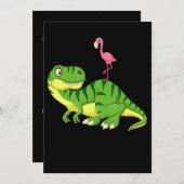 Flamingo | Flamingo Dinosaur Lovers Save The Date (Voorkant / Achterkant)