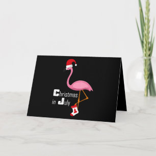 Flamingo   Flamingo kerst in juli grappig feest Kaart