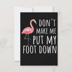 Flamingo   Flamingo laat me mijn mond niet omlaag Bedankkaart