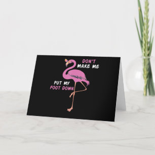 Flamingo   Flamingo met bril laat me niet stoppen Bedankkaart