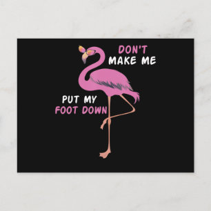 Flamingo Flamingo met bril laat me niet stoppen Uitnodiging Briefkaart