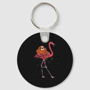 Flamingo Flamingo Riding Sloth Dierenvriend Gifts Sleutelhanger