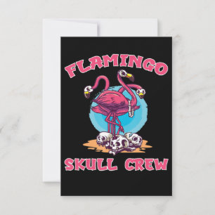 Flamingo   Flamingo Skull Crew Halloween Costuum Bedankkaart