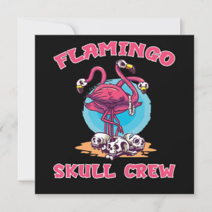 Flamingo   Flamingo Skull Crew Halloween Costuum Kaart