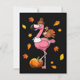 Flamingo   Flamingo Thanksgiving Halloween Kaart