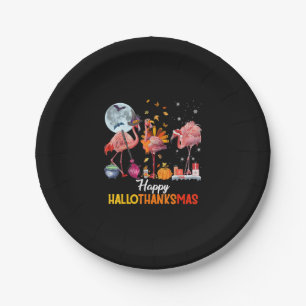 Flamingo Flamingo Thanksgiving Halloween Kerstmis Papieren Bordje