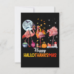 Flamingo Flamingo Thanksgiving Halloween Kerstmis RSVP Kaartje