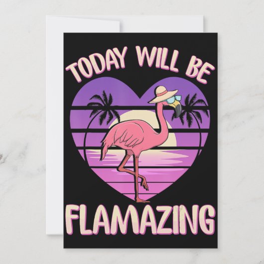 Flamingo | Flamingo Today zal flamazing Flamingos  Feestdagenkaart (Voorkant)