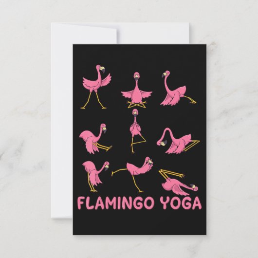 Flamingo | Flamingo Yoga Pose Meditation Bedankkaart (Voorkant)