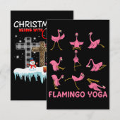 Flamingo | Flamingo Yoga Pose Meditation Bedankkaart (Voorkant / Achterkant)