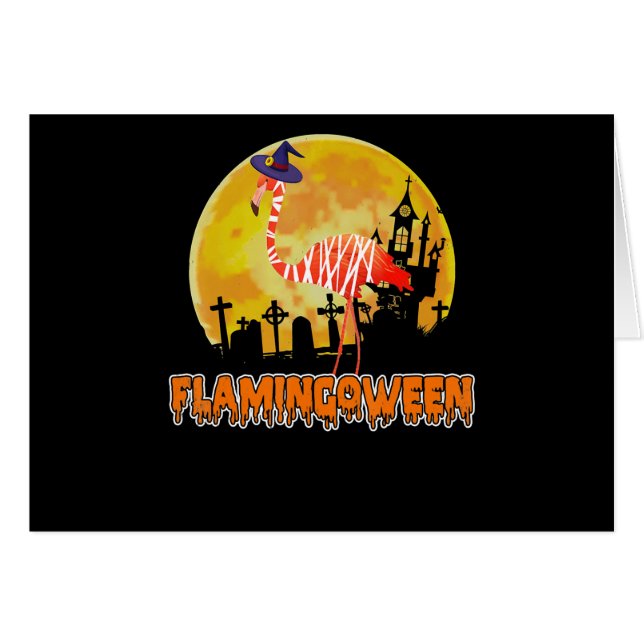 Flamingo | Flamingoween Funny Witch Halloween (Devant horizontal)