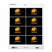 Flamingo Flamingoween Funny Witch Halloween Etiket (Full Sheet)