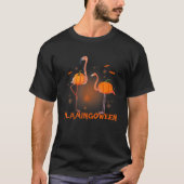 Flamingo Flamingween pompoen Halloween Kostuum App T-shirt (Voorkant)