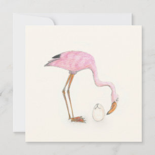 Flamingo flat card kaart