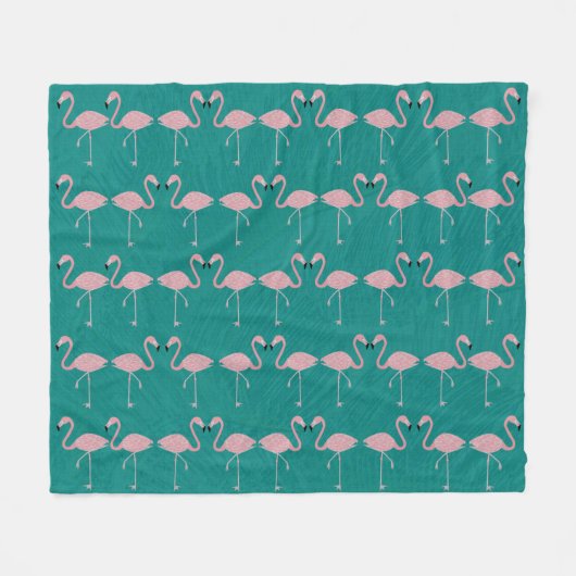 Flamingo Fleece Blanket Deken (Voorkant (Horizontaal))