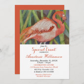 FLAMINGO FLING PARTY EVENT UITNODIGEN KAART (Voorkant / Achterkant)