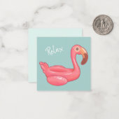 Flamingo Float Notitiekaartje (Voorkant / Achterkant in situ)
