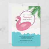 Flamingo Float Uitnodiging (Voorkant)