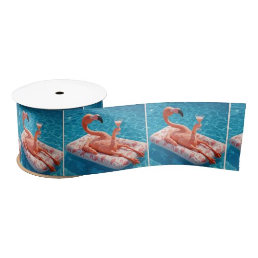 Flamingo Floating With a Cocktail In a Pool Lint (Spoel)