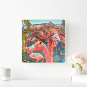 FLAMINGO FLOCK EILANDERS VIERKANTE KLOK (Huis)