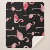 Flamingo Flock: naadloos ontwerp Sherpa Deken (Voorkant)