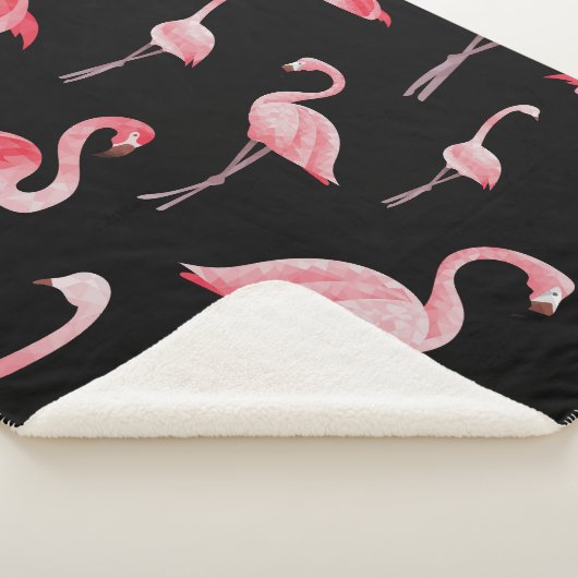 Flamingo Flock: naadloos ontwerp Sherpa Deken (3/4)