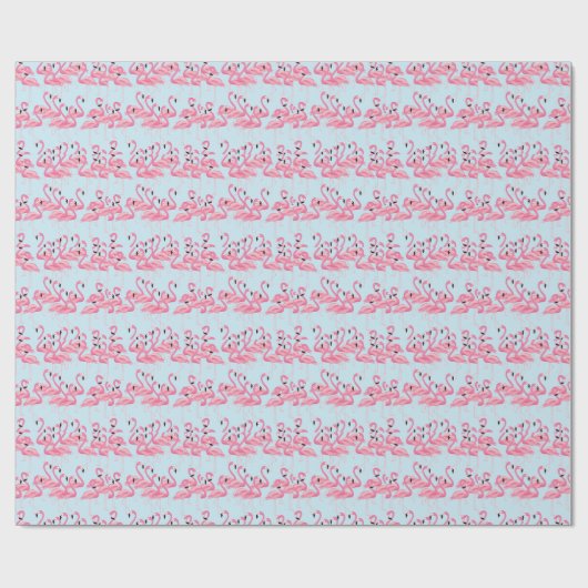 Flamingo Flock: tropische print Cadeaupapier (Vlak)