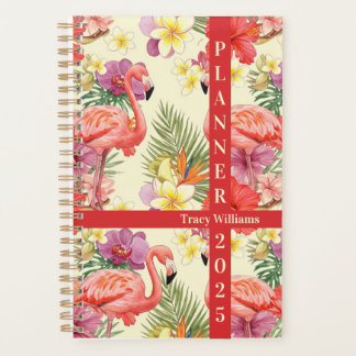 Flamingo floral naadloos patroon planner