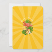 Flamingo Florida Tropical Yellow Retirement Kaart (Achterkant)