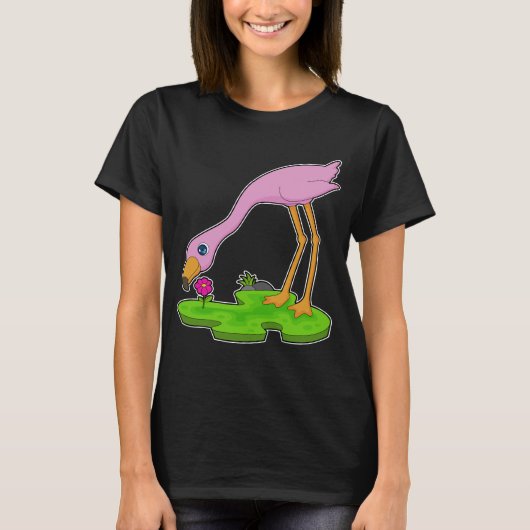Flamingo Flower T-shirt (Voorkant)